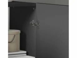 New Armario multiusos Easy con 2 puertas, color antracita mate, 79,20 x 38 x 86 cm Armario Oficina
