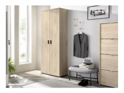 Armario multiusos en acabado Natural multiusos 2 puertas escobero 78 cm(ancho) 190 cm(altu