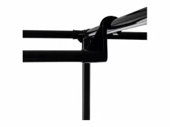 Hconfortxl Armario móvil 173x36x108 cm con 6 estantes, barra para colgar y 8 perchas laterales – ahorro de espacio