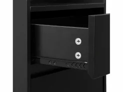 Clearance Hauss Spole Armario con 3 cajones, 1 puerta, 4 ganchos y panel perforado, 100 x 35 x 180 cm Negro