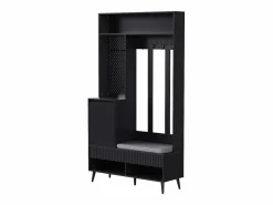 Hauss Spole Armario con 1 puerta, 2 cajones, 4 ganchos y 1 banco 100x35x180 cm