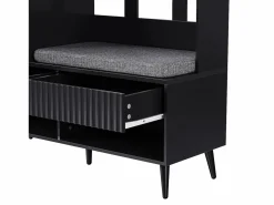 Hauss Spole Armario con 1 puerta, 2 cajones, 4 ganchos y 1 banco 100x35x180 cm