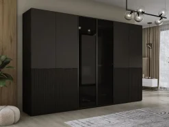 Discount Armario: Grafito / Vidrio Antisol, 300 x 200 x 51 cm Armario Abierto, Vestidor