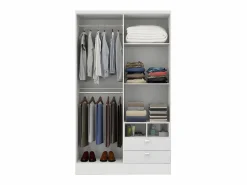 Best Vente-unique Armario ODILON.4 puertas, 2 cajones.Ancho 120 cm - lacado Blanco