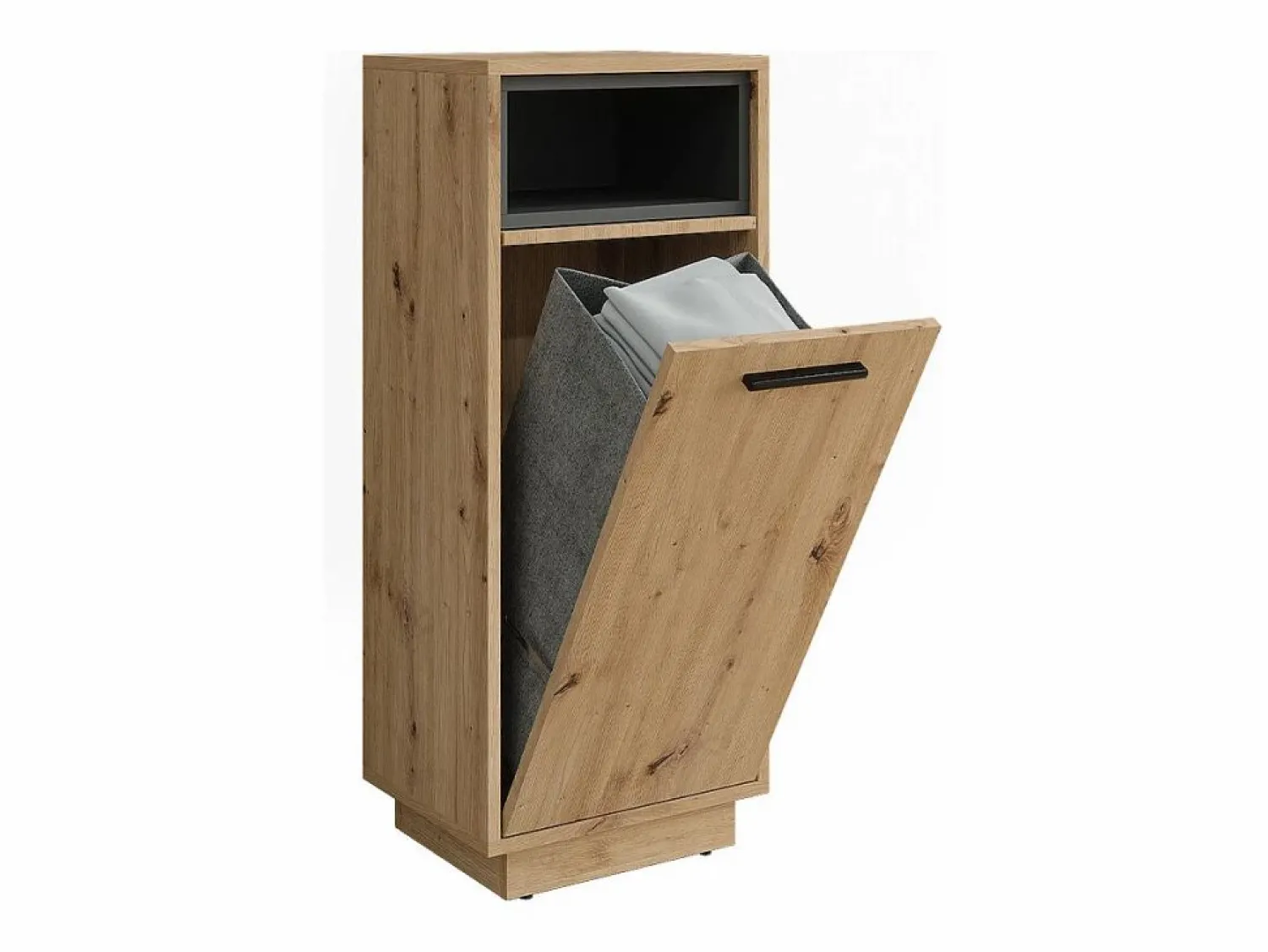 New Armario para la ropa sucia roble artesanal/antracita 38x30x93 beatrice Columna De Baño