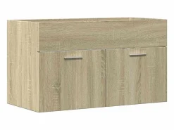 Outlet vidaxl Armario para lavabo contrachapada color roble 80x38,5x46 cm Marru00f3n