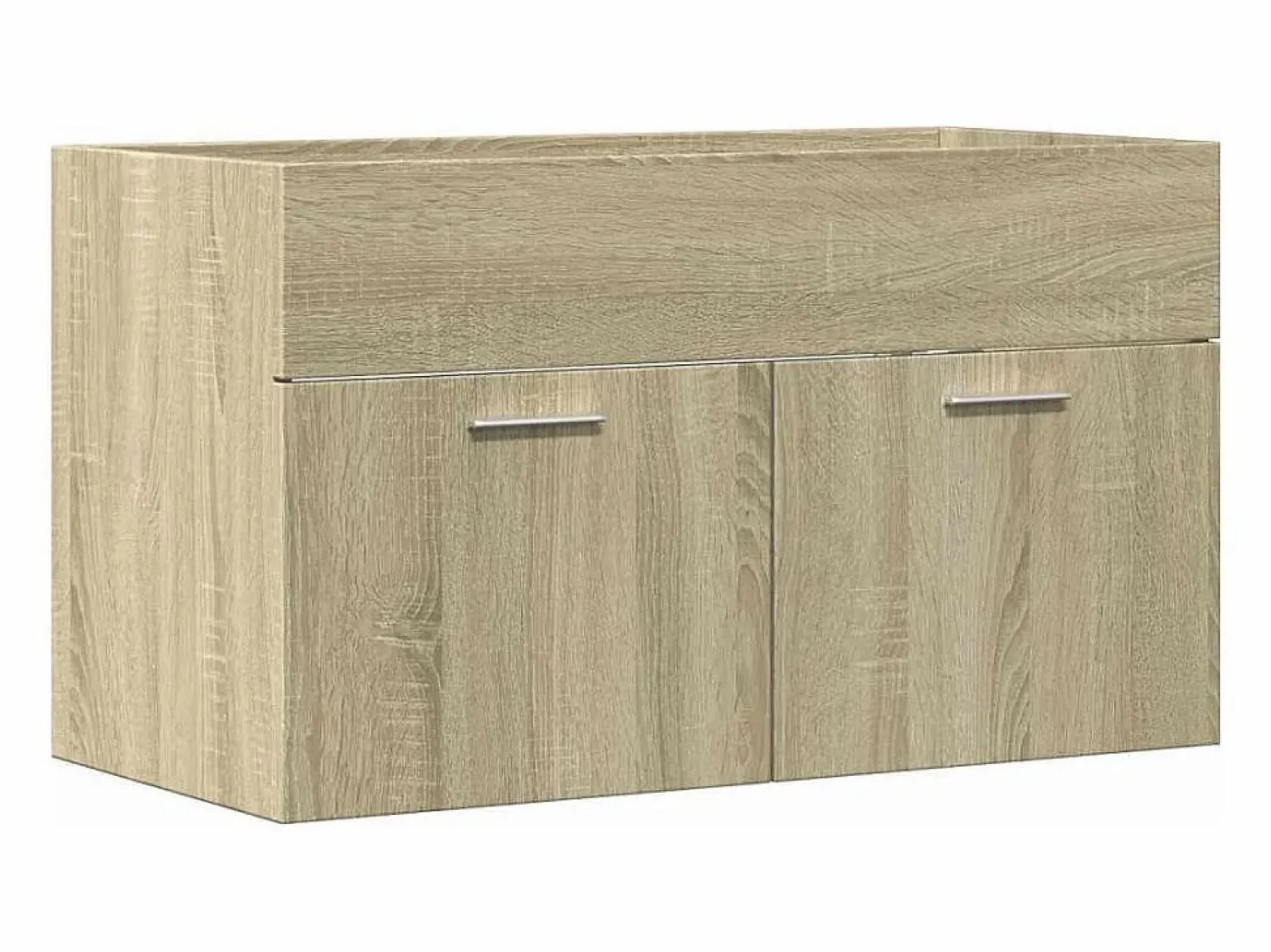 Outlet vidaxl Armario para lavabo contrachapada color roble 80x38,5x46 cm Marru00f3n