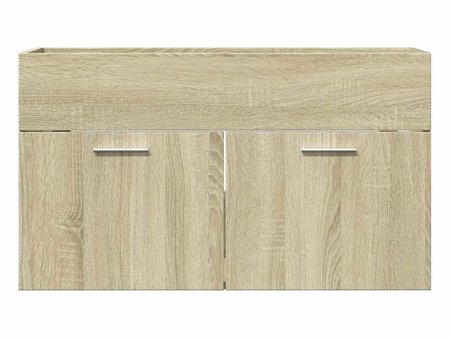 Outlet vidaxl Armario para lavabo contrachapada color roble 80x38,5x46 cm Marru00f3n