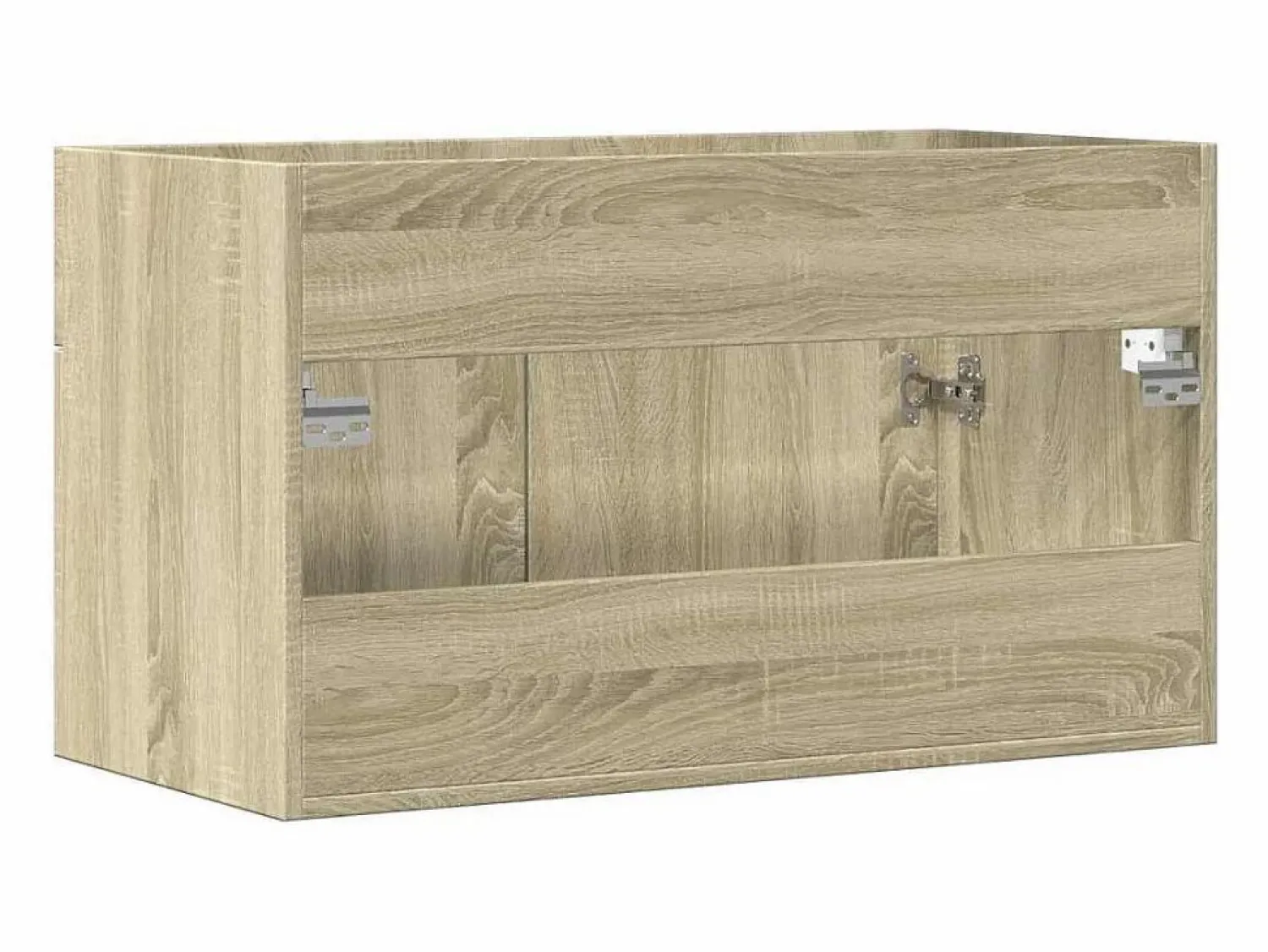 Outlet vidaxl Armario para lavabo contrachapada color roble 80x38,5x46 cm Marru00f3n