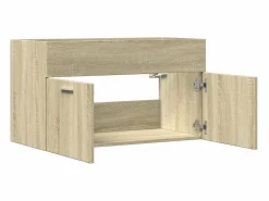 Outlet vidaxl Armario para lavabo contrachapada color roble 80x38,5x46 cm Marru00f3n