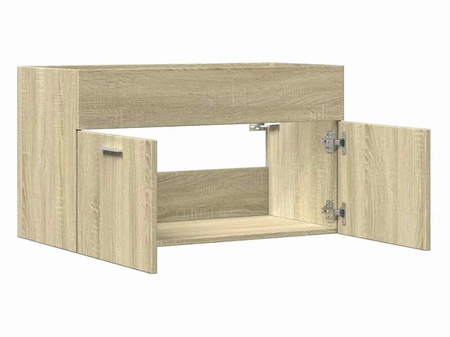 Outlet vidaxl Armario para lavabo contrachapada color roble 80x38,5x46 cm Marru00f3n