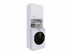 Discount Armario para lavadora, 2 armarios, 180 x 64 x 30 cm, mate Blanco