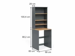 Vicco Armario para lavadora antracita/roble dorado 66x60x88.2 viktor