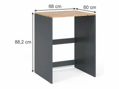 Online Armario para lavadora antracita/roble dorado 68x60x88.2 viktor Mueble Para Lavadora