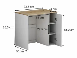 Online Vicco Armario para lavadora 93.5x60x88.5 lavik Blanco