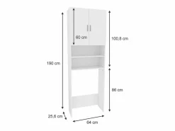 New Armario para lavadora 64x26x190 martha Mueble Para Lavadora