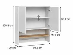 Discount Armario para lavadora /artesano 93.6x29x100.4 viktor Mueble Para Lavadora