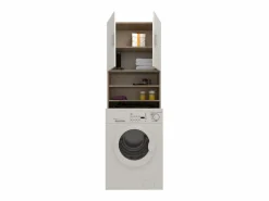 Armario para lavadora haaus Fyn, Sonoma Roble/Blanco, 65 x 27 x 190 cm