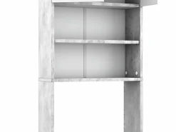 Vicco Armario para lavadora hormigón 64x26x190 Gris claro