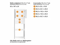 Les Tendances Armario para lavadora Kelia brillante 63 cm