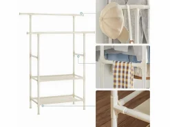Calicosy Armario para ropa con 2 barras y 2 estantes s
