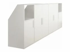 Vente-unique Armario para techo abuhardillado con 6 puertas y 2 estantes color - ADEZIO