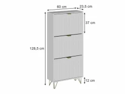 New Armario para zapatos 60x23.5x128.5 helge Zapatero|Mueble De Almacenaje
