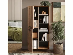 Outlet Vicco Armario roble wotan 80x38x172 amber Color natural oscuro