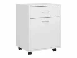 Clearance vidaxl Armario rodante de madera contrachapada 45x38x54 cm Blanco
