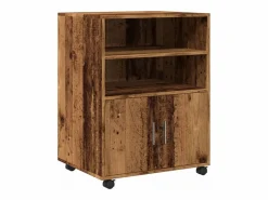 Hot Armario rodante de madera antigua 60x48x81 cm madera de ingeniería Marru00f3n