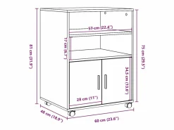 Armario rodante hormigón 60x48x81 cm madera de ingeniería