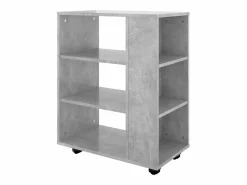 Outlet vidaxl Armario ruedas madera contrachapada hormigón 60x35x75 cm Gris