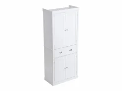 Sale Armario SucceBuy de Despensa de Cocina 183cm, 4 Puertas, 3 Estantes Ajustables, Almacenamiento, Diseñado para Familias Grandes y Restaurantes Aparador De Cocina