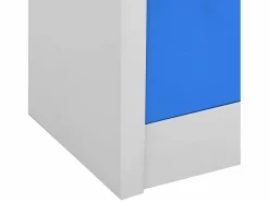 vidaxl Armario taquilla de acero gris claro y 90x45x92,5 cm Azul