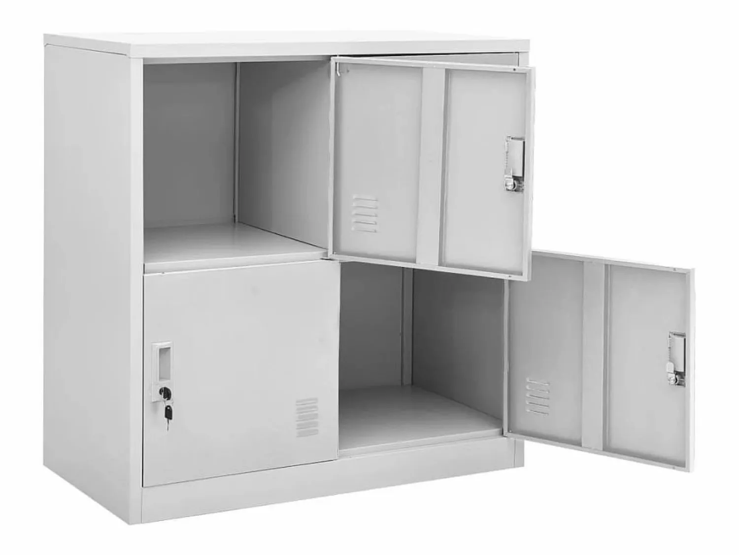 Hot vidaxl Armario taquilla de acero claro 90x45x92,5 cm Gris