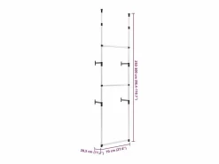 Sale vidaxl Armario telescópico con barras de aluminio Plateado