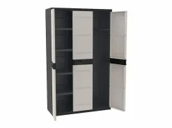 Armario Titanium Ext. 3 Puertas 4 Estantes Escobero resina 105x176x41 cm