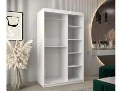 Abiks Möbel Armario TOKYO 1 de puertas correderas 200/120/62 2 puertas (blanco/blanco)