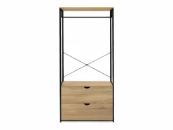 Saldosystocks Armario Vestidor de Dormitorio Industrial Ega, 2 Cajones 166x78x38 cm