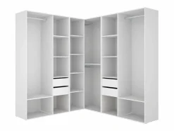 Online Armario vestidor Suit 4 barras con 4 cajones y compartimentos /natural 205x182,5x182,5 cm Armario