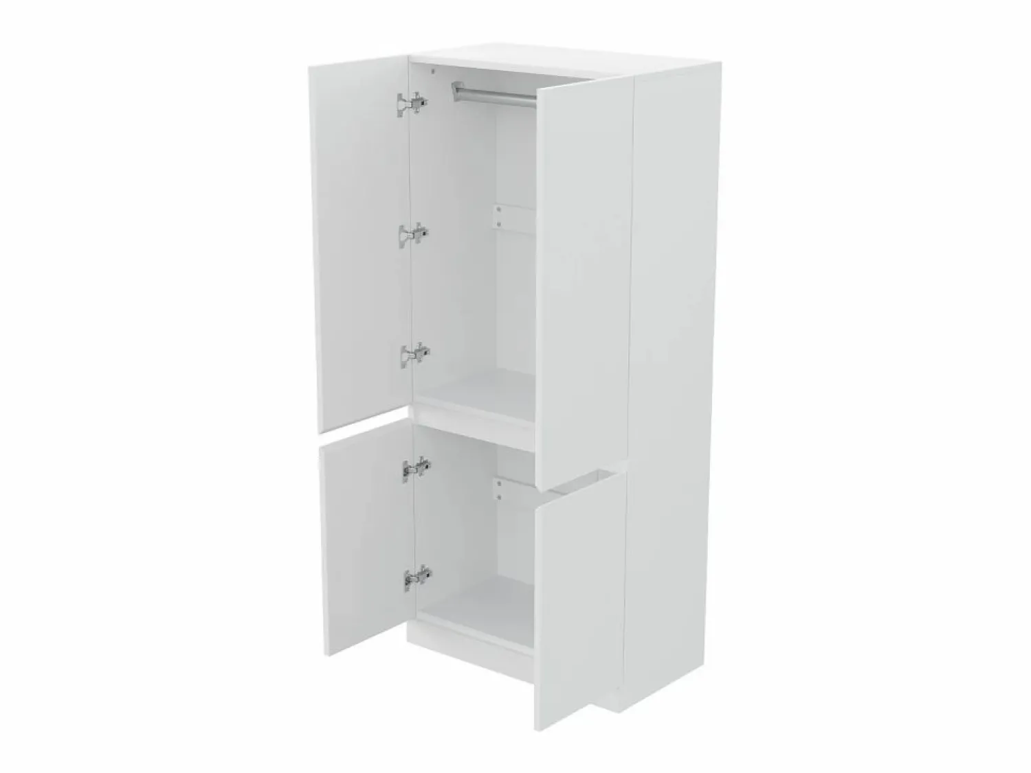 Best Armario 70x40x170 cm - 4 puertas - con varilla para colgar ropa - Armario