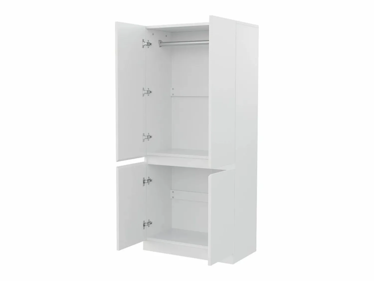 Best Armario 70x40x170 cm - 4 puertas - con varilla para colgar ropa - Armario