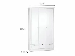 Armario 120x200x51 cm Mueble Perchero