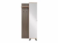 Clearance Armario 80x190x37 cm madera de roble natural Mueble Perchero