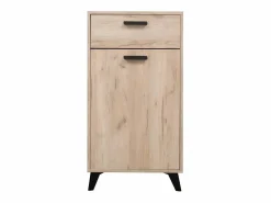 Clearance Armario 53,5x192x35 cm Madera de roble gris Juego de pasillo de 5 piezas Gris / Marru00f3n
