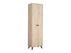Clearance Armario 53,5x192x35 cm Madera de roble gris Juego de pasillo de 5 piezas Gris / Marru00f3n