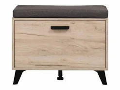 Clearance Armario 53,5x192x35 cm Madera de roble gris Juego de pasillo de 5 piezas Gris / Marru00f3n