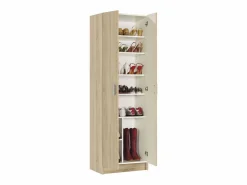 Online Armario zapatero Milan 2 puertas en acabado roble. 59 cm(ancho) 180 cm(altura) 37 cm(fondo Armario