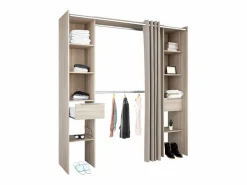 Armario/Vestidor Abierto Dana para Dormitorio en Roble Shannon 203x115-190x50 cm