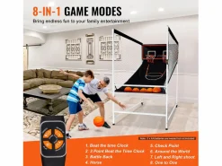 Discount Aro de Baloncesto SucceBuy Juego Arcade de Baloncesto de Interior Double Shot para 2 Jugadores y 5 Pelotas